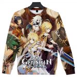 Game Genshin Impact Print 3D Capless Sweatshirt