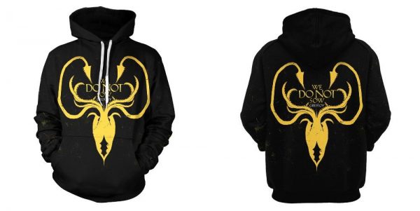 Game of Thrones Hoodie——Greyjoy Unisex 3D Print "We Do Not Sow" Hoodie