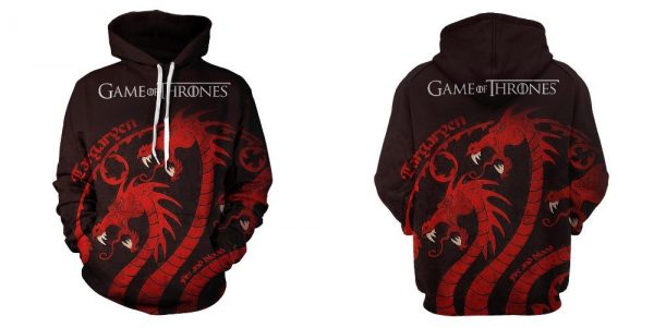 Game of Thrones Hoodie——Unisex 3D Print House Targaryen "Fire and Blood" Hoodie