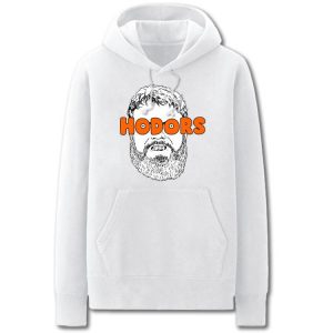 Game of Thrones Hoodies - Solid Color Hodor Cartoon Style Fleece Hoodie