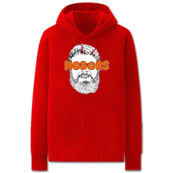 Game of Thrones Hoodies - Solid Color Hodor Cartoon Style Fleece Hoodie
