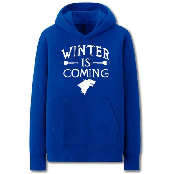 Game of Thrones Hoodies - Solid Color Stark Family Winter is Coming Fleece Hoodie
