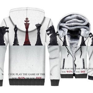 Game of Thrones Jackets - Game of Thrones Series Chess Pieces Super Cool 3D Fleece Jacket
