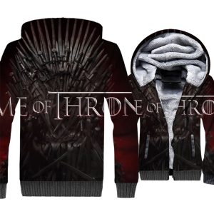 Game of Thrones Jackets - Game of Thrones Series Movie Logo Super Cool 3D Fleece Jacket