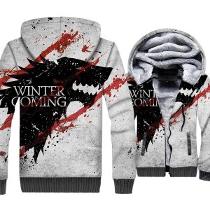 Game of Thrones Jackets - Game of Thrones Series Stark Family Red Sign 3D Fleece Jacket