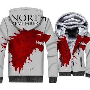 Game of Thrones Jackets - Game of Thrones Series Stark Icon Red Super Cool 3D Fleece Jacket