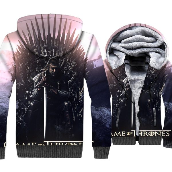 Game of Thrones Jackets - Game of Thrones Series Throne Super Cool 3D Fleece Jacket