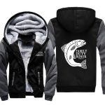 Game of Thrones Jackets - Solid Color DUTY HONOR ACTS Fish Icon Fleece Jacket