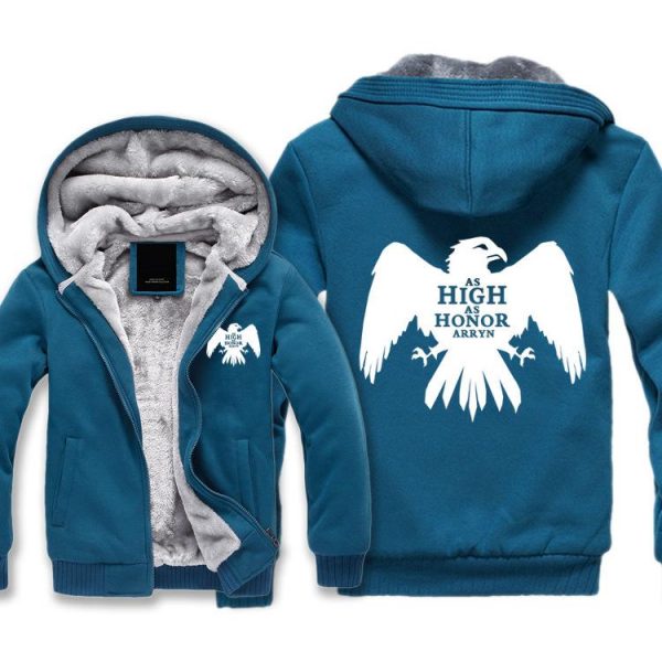 Game of Thrones Jackets - Solid Color Eyring Falcon Icon Fleece Jacket
