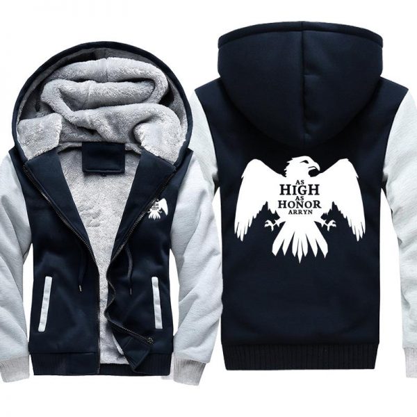 Game of Thrones Jackets - Solid Color Eyring Falcon Icon Fleece Jacket
