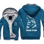Game of Thrones Jackets - Solid Color Game of Thrones House Stark Icon Fleece Jacket