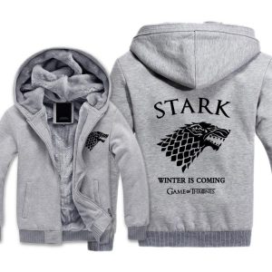Game of Thrones Jackets - Solid Color House Stark Icon Super Cool Fleece Jacket