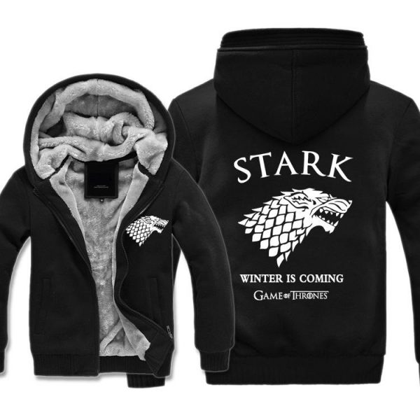 Game of Thrones Jackets - Solid Color House Stark Icon Super Cool Fleece Jacket
