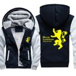 Game of Thrones Jackets - Solid Color Tyrion Lannister Lion Icon Fleece Jacket
