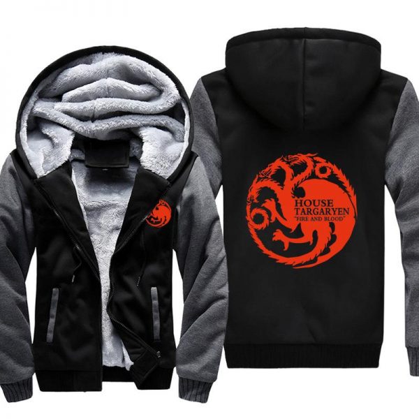 Game of Thrones Jackets - Solid Color Viserys Targaryen Icon Fleece Jacket