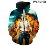 Game Playerunknown's Battlegrounds PUBG 3D Print Men's Hoodies