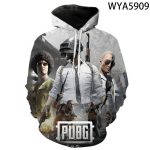 Game Playerunknown's Battlegrounds PUBG 3D Print Men's Hoodies