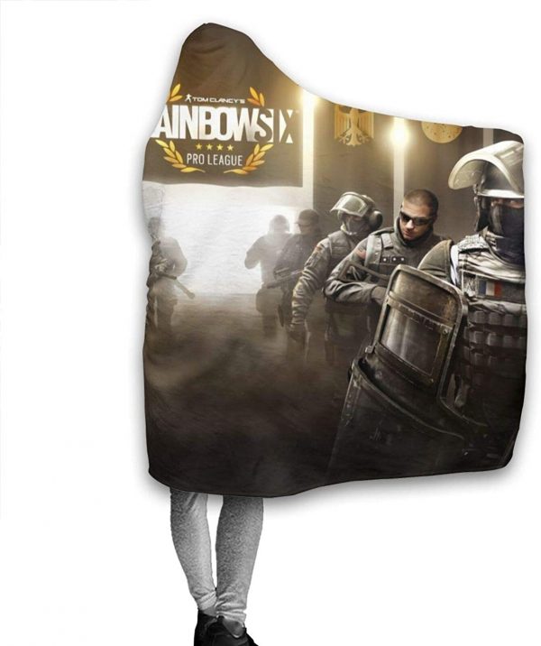 Game Rainbow Six Siege Pilling Proof Flannel Hooded Blanket