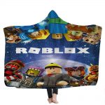 Game Roblox 3D Printed Fleece Hooded Blanket