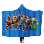 Game Roblox 3D Printed Fleece Hooded Blanket