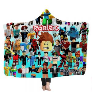 Game Roblox 3D Printed Fleece Hooded Blanket
