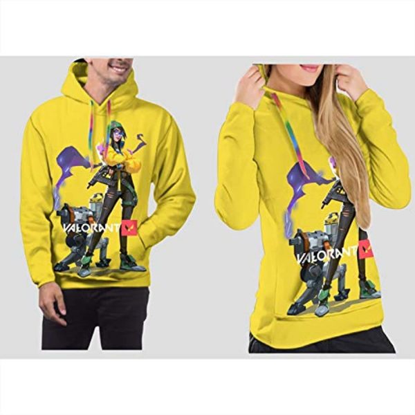 Game Valorant Hoodies - Killjoy 3D Unisex Hooded Pullover Sweatshirt