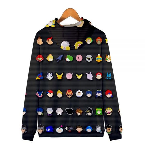 Games Super Mario Hoodies - Super Smash Bros 3D Hoodie Outerwear