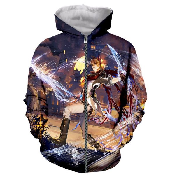 Genshin Impact 3D Print Fashion Long Sleeves Hoodies Sweatshirts