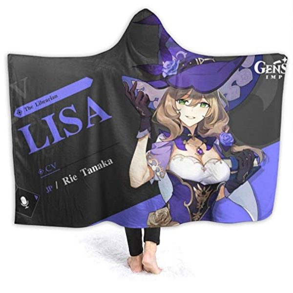 Genshin Impact Hooded Blanket - 3D Print Thick Blanket for Kids Teens Adults