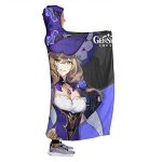 Genshin Impact Hooded Blanket - 3D Print Thick Blanket for Kids Teens Adults