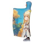 Genshin Impact Hooded Blanket - 3D Print Thick Blanket for Kids Teens Adults