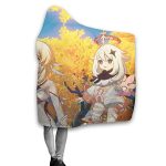 Genshin Impact Hooded Blanket - 3D Print Thick Blanket for Kids Teens Adults