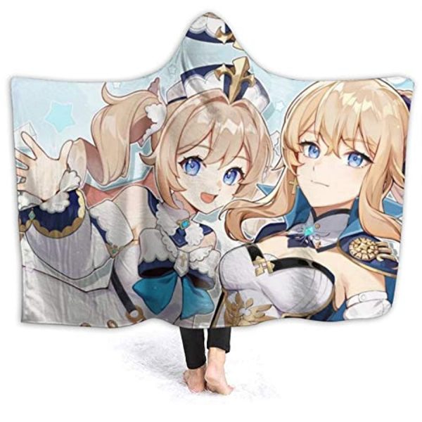 Genshin Impact Hooded Blanket - 3D Print Thick Blanket for Kids Teens Adults