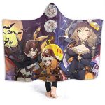 Genshin Impact Hooded Blanket - 3D Print Thick Blanket for Kids Teens Adults