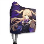 Genshin Impact Hooded Blanket - 3D Print Thick Blanket for Kids Teens Adults