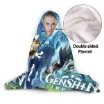 Genshin Impact Hooded Blanket - 3D Print Thick Blanket for Kids Teens Adults