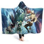 Genshin Impact Hooded Blanket - 3D Print Thick Blanket for Kids Teens Adults