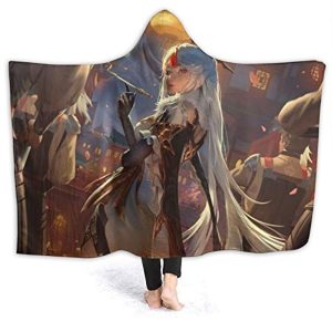 Genshin Impact Hooded Blanket - 3D Print Thick Blanket for Kids Teens Adults