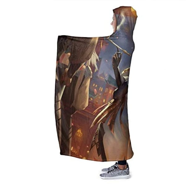 Genshin Impact Hooded Blanket - 3D Print Thick Blanket for Kids Teens Adults