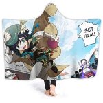 Genshin Impact Hooded Blanket - 3D Print Thick Blanket for Kids Teens Adults