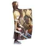 Genshin Impact Hooded Blanket - 3D Print Thick Blanket for Kids Teens Adults