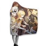 Genshin Impact Hooded Blanket - 3D Print Thick Blanket for Kids Teens Adults