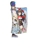 Genshin Impact Hooded Blanket - 3D Print Thick Blanket for Kids Teens Adults