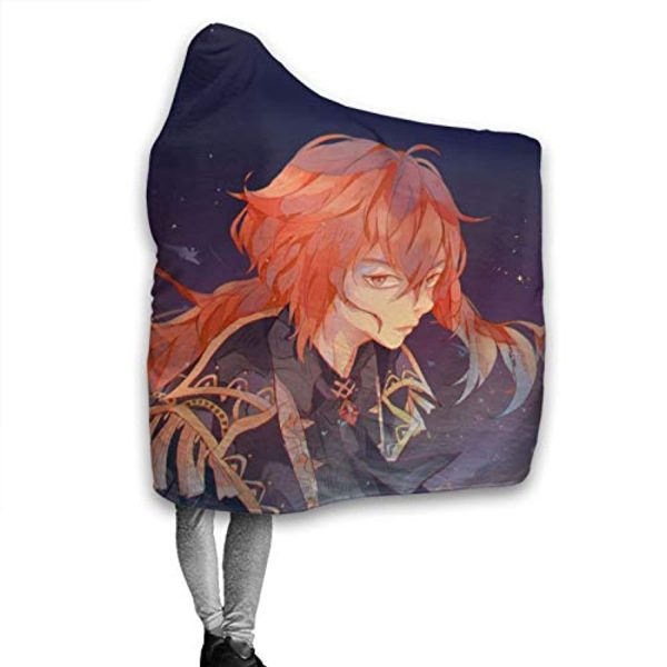 Genshin ImPact Hooded Blanket - Cozy Thick Hooded Blanket