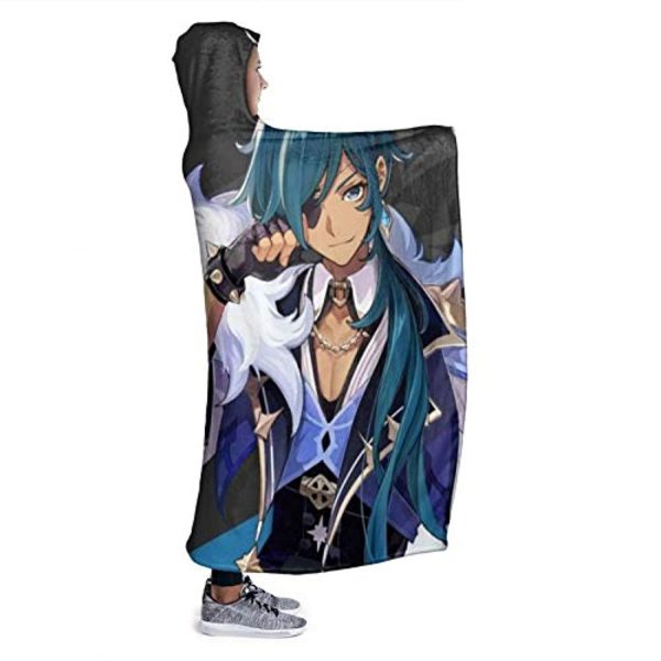 Genshin ImPact Hooded Blanket - Kaeya Cozy Thick Hooded Blanket