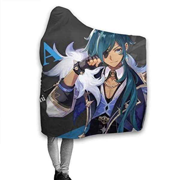Genshin ImPact Hooded Blanket - Kaeya Cozy Thick Hooded Blanket
