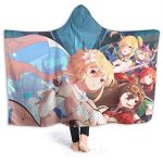 Genshin ImPact Hooded Blanket - Lisa Kaeya Jean Amber Cozy Thick Hooded Blanket