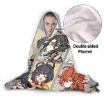 Genshin ImPact Hooded Blanket - Lisa Kaeya Jean Amber Cozy Thick Hooded Blanket