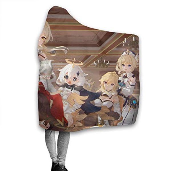 Genshin ImPact Hooded Blanket - Lisa Kaeya Jean Amber Cozy Thick Hooded Blanket