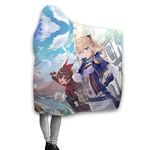 Genshin ImPact Hooded Blanket - Lisa Kaeya Jean Amber Cozy Thick Hooded Blanket